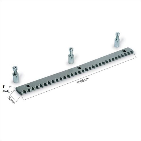 Рейка зубчатая оцинкованная ROA8